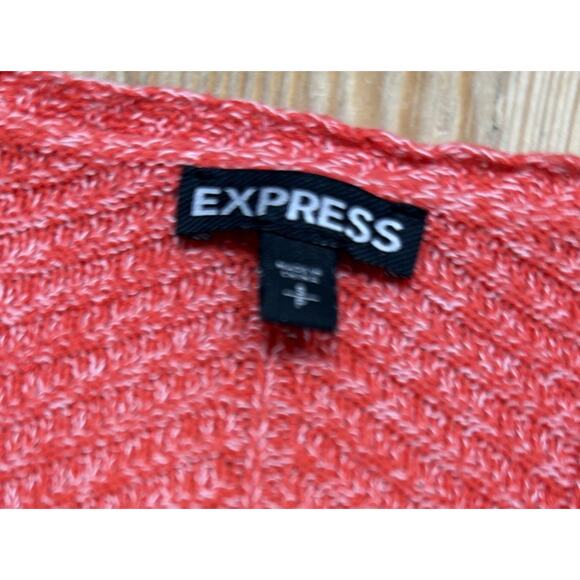 Express Sweater Shirt Tunic Sweater Top Pullover Women's S Cotton Red 3/4 Sleeve - Picture 4 of 6